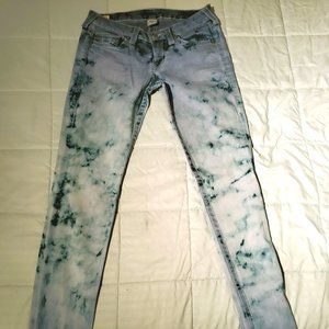 True Religion Stella Sponge Tie Dye Skinny Jeans